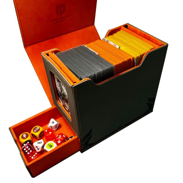 Jeux 160 + PU Carte de cartes de cartes de cartes magiques Magie TCG Mid grand deck Case de rangement de couleur solide Box de rangement supérieur Cartes de collecte de jeux de jouets de touche de touche