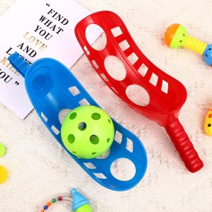 Jeux 2pcs Scoop Ball Game Scoop Toss Catch Set Outdoor Sports Beach Game For Children Children's Outdoor Interactive Toy Ball (aléatoire)