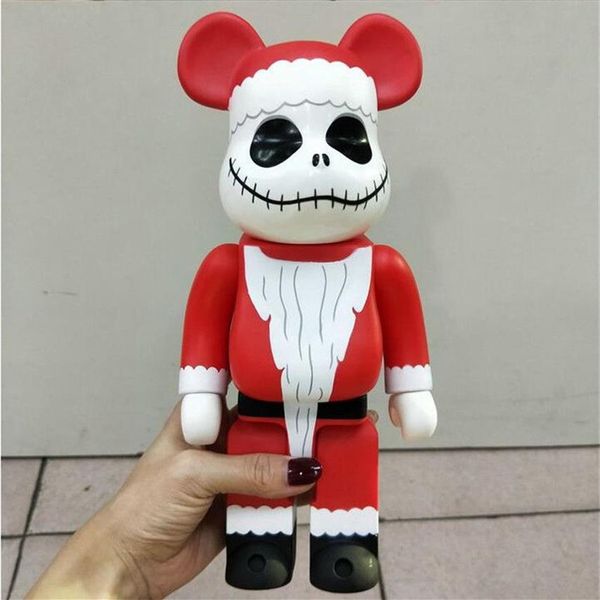 Jeux 400% 28CM Le Bearbrick Père Noël et Citrouille prince jack ours figurines Jouet Pour Les Collectionneurs Bearbrick Art Travail modèle dec263p