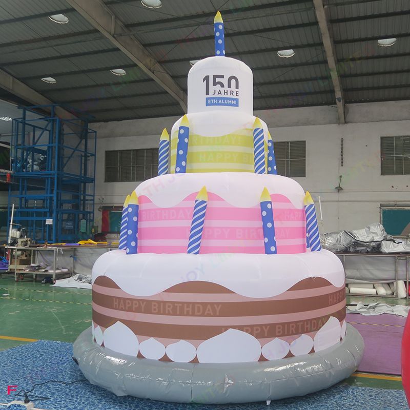 games Advertising Inflatables & activities advertising 6m 20ft tall Giant Inflatable Cake for Birthday Party Decorations