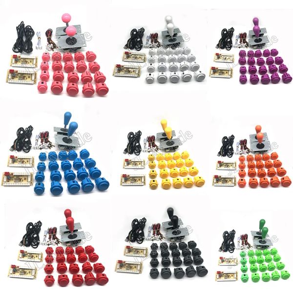 Juegos Arcade Diy Kit REARDO DE RETRARDE USB PC Sanwa Joystick oval Ball With Push Botones para PC PS3 para Pandora Game