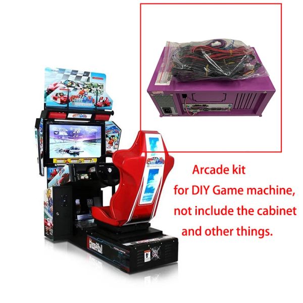 Kit d'arcade d'arcade outtun voiture de course de course moteur de conduite simulateur jeu mère tt moto-rolling enfants jeu gibier gibier bricolage