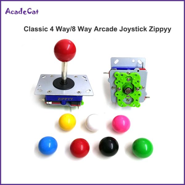 Jeux livraison gratuite classique 4/8 way arcade jeu joystick zippyy jeu jumma mame bâton multi-couleurs remplacement de balle