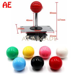 Games kopiëren Sanwa Micro Switch Joystick Diy 33mm -schacht met knop ronde bovenste bal 4/8 Way Fighting Stick PC PS3 Pandora Arcade Game -onderdelen