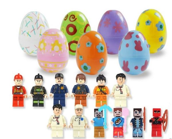 Juegos de juguetes de Pascua, 10 Uds., Tiranosaurio Rex, pequeño dinosaurio granular, juguetes de Pascua DIY para niños, juguetes de relleno de huevos de Pascua