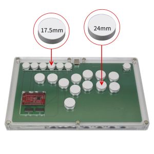 Juegos Conjuntos completos de todos los botones Cap Hitbox Style Game Console Joystick Fight Stick Parts Controller para botones PC/PS4 Obsf24