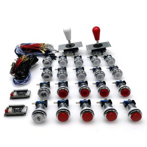 Jeux Zero Delay Arcade DIY Kit USB Contrôleur PC SANWA OVAL BALL Arcade Boutons Joysticks pour PC Rasberry Pi PS3 pour le jeu Pandora