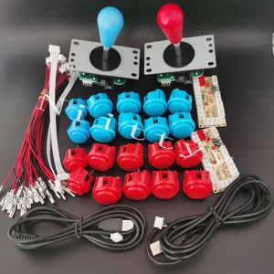 Jeux zéro retard arcade bricolage kit zéro retard usb contrôleur pc sanwa oval ball joysticks for pc rasberry pi ps3 pour pandora jeu