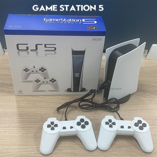 GameStation 5 Consola AV-Out Home TV Game Game Game Station 5 Sin retraso de doble manija Eu/EE. UU./Reino Unido enchufe 240419