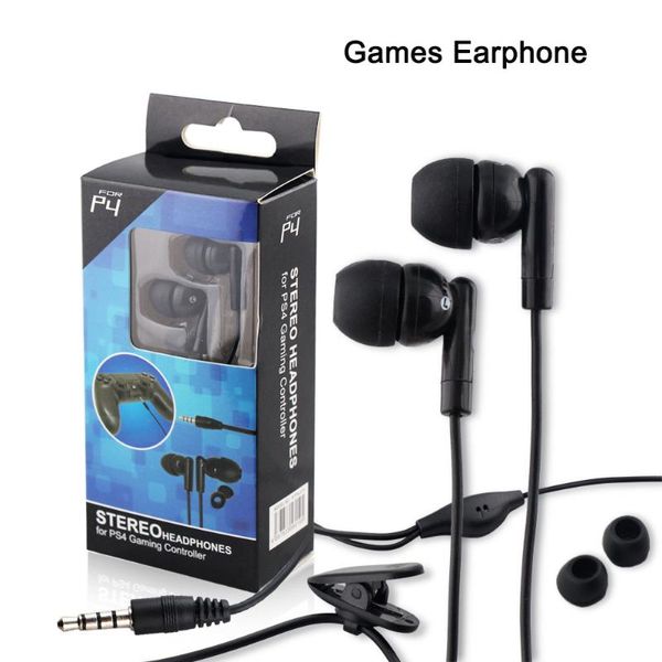 Casque filaire pour écouteurs de jeu avec micro Écouteurs stéréo intra-auriculaires de 3,5 mm pour PS4