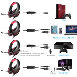 Gaming hoofdtelefoon over-ear besturing headset 3,5 mm USB RGB ergonomische lijn verstelbare hoofdband voor computer J10