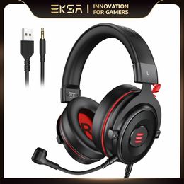 Gaming Headset Gamer 7.1 Surround 3D Stereo USB/Type C/3,5 mm Wired gaming -hoofdtelefoon met microfoon voor PC/PS4/PS5/Xbox