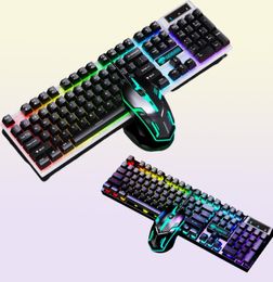 Gaming-Tastatur, russische EN-Tastatur, RGB-Hintergrundbeleuchtung, Tastaturen und Maus, kabelgebunden, Gamer für Computer, Epacket4174764