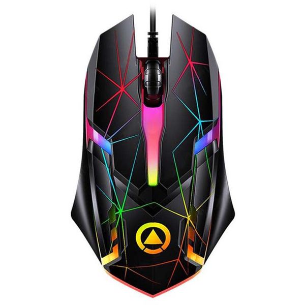 Souris de jeu filaire 1200DPI LED rétro-éclairé USB souris optique ergonomique PC Gamer ordinateur portable jeux