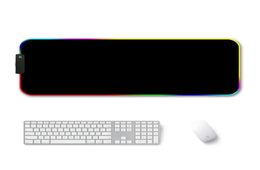 Gaming Mouse Pad RGB LED Gloeiende kleurrijke grote gamer mousepad toetsenbordkussen niet -slip bureau muizen mat 7 kleuren voor pc laptop7341132