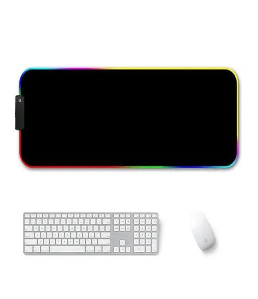 Gaming Mouse Pad RGB LED incorporet coloré grand joueur de poche de poche de poche de clavier non glissant des souris de bureau 7 couleurs pour ordinateur portable PC2294409