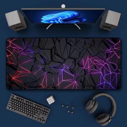 Gaming Mouse Pad Speed ​​PC Clavier de joueur de joueur Mousepad 900x400 800x300 xxl Big Long Geometric Modèle Bureau de bureau Mat d'ordinateur portable Table de table 240529