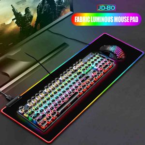 Tapis de jeu grand tapis XXL souris Gamer avec rétro-éclairage 900x400 ordinateur RGB LED bureau PC clavier tapis tapis