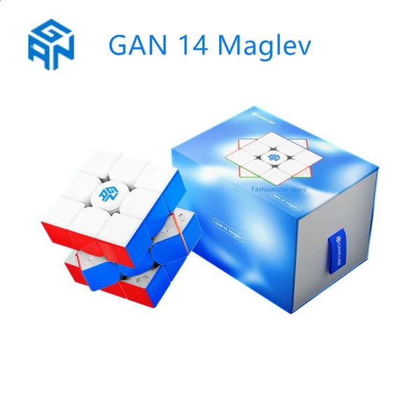 Gan 14 Maglev UV Magnetic Magic 3x3x3 Cubo de velocidad Gan 14 Cubo profesional sin pegatinas juguetes Fidget Gan14 Cubo Magmo Puzzle Cube 240326