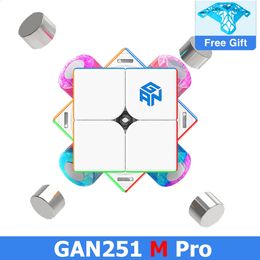 GAN 251 M Pro 2x2 Magnetic Speed ​​Cube Professional Gan Cube 251 M Air Gan 251 Cube de saut