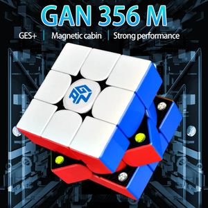 GAN 356 M 3x3x3 Cube de vitesse magique magnétique sans colle Gan 356 M jouets Fidget professionnels GAN 356 M Lite Cubo Magico Puzzle 240118