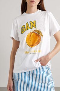 GAN Dames Designer poloshirt Hot Letter Modetrend Strand Hals T-shirt met korte mouwen Tij Tops luly520