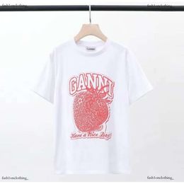 Ganny T-shirt 2024 Designer T-shirt Summer Summer Fruit Fruit Print Femme Tshirt Tee Men High Quality Cheap Wholesale 4646