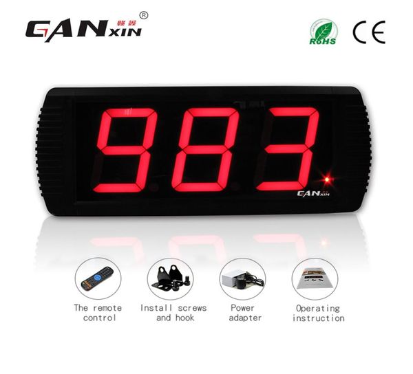 GANXIN – compteur LED à 3 chiffres, 4 pouces, à caractères élevés, compte à rebours, totalisateur 0999, avec contrôle sans fil IR, 4663687