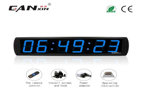 Ganxin4 pulgadas 6 dígitos Pantalla LED Reloj Digital Garage Edition Temporizador de pared Temporizante Reloj7591637