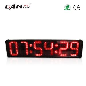 Ganxin8inch 6 cijfers groot led-display rode digitale klok met afstandsbediening wandklok countdown timer282b
