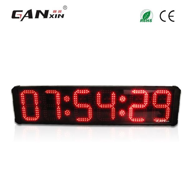 Ganxin8 pulgadas, pantalla Led grande de 6 dígitos, reloj digital rojo con Control remoto, reloj de pared, temporizador de cuenta regresiva 202v