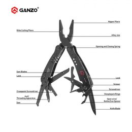 Ganzo G301 G301B G301H Multitang 26 Tools in One Hand Tool Set Schroevendraaier Kit Draagbare Zakmes Multi-Tool