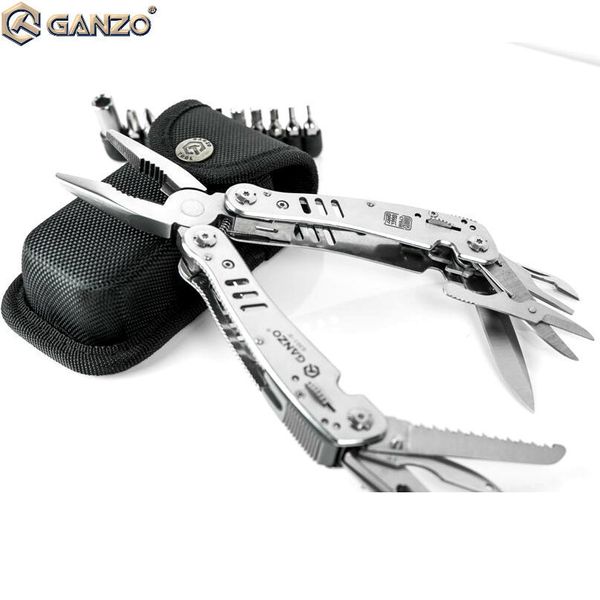 Ganzo G301H, G301-H, outils multi-pinces en acier inoxydable, avec pochette noire cadeau EDC outil de pince à couteau pliant en acier inoxydable Y200321