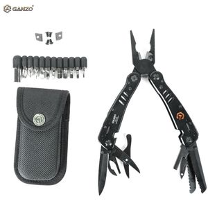 Ganzo G302 G302B Multi Tool Knife Plier EDC Tools Folding Multitool Plier stain Multifunction Survival Knife Bits folding plier Y200321