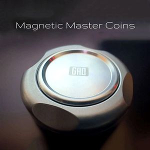 Gao Studio Magnétique Master Coins Fidget Spinner EDC Adulte Métal Fidget Jouets Autisme TDAH Main Spinner Anti-anxiété Soulagement du Stress 240301