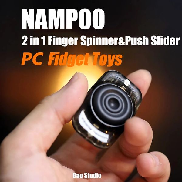 Gao Studio NAMPOO Fidget Spinner Push Slider 2 en 1 EDC Jouets pour soulager le stress Nouveauté créative Jouet Cadeau pour vous avec boîte 240301