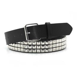 Gaoke Pyramid Fashion Rivet Belt Menwomen039s Studded Belt Punk Rock met Pin Buckle Drop Black 21032251910542366790