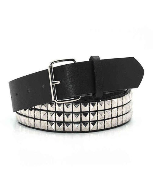 Gaoke Pyramid Fashion Rivet Belt Menwomen039s Courteille cloutée Punk Rock avec boucle épingle