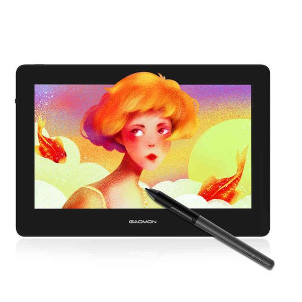 GAOMON PD1320 13,3 pouces moniteur de tablette graphique numérique entièrement laminé HD 86% NTSC gamme de couleurs écran dessin peinture