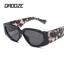 Gaooze Square Sunglasses Merk UV400 Anti-Glare Bril Kleurrijke Cat Eye Bril Luxe Spiegel Zonnebril Dames LXD455