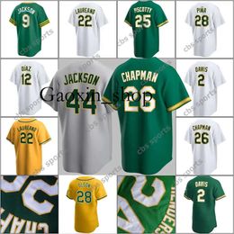 Gaoxin 2023 Oakland Heren Dames Jeugd 28 Olson Jersey 26 Matt Chapman 9 Reggie Jackson 24 Rickey Henderson 50 Mike Fiers 2 Khris Davis Custom