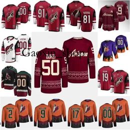 Gaoxin 92 Logan Cooley Maillot de hockey rétro inversé 9 Clayton Keller Matt Dumba Shane Doan Nick Schmaltz Phil Kessel Bjugstad Sean Durzi Lawson