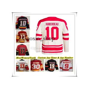 Gaoxin Jonathan Huberdeau Maillot de hockey classique du patrimoine de Calgary Elias Lindholm Nazem Kadri Jacob Markstrom Noah Hanifin Andrew Mangiapane Adam