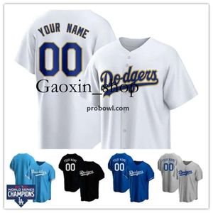 Gaoxin Los 2021 Cody Bellinger Jerseys Justin Turner Clayton Kershaw Walker Buehler Dodger Betts Enrique Hernandez Nieuw aangepast honkbalshirt