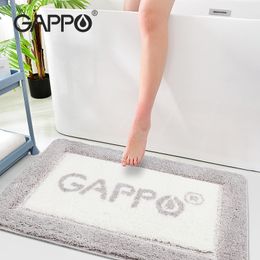 Gappo Tapis de bain antidérapant 60 * 90cm Tapis de salle de bain dans la salle de bain Tapis de bain confortable Tapis de salle de bain 210201