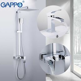 Gappo Douche Système de bassin Robinet Robinet Robinet Salle de bain Robinet Salle de bain Tapis Bassin Mélangeur Cold and Hot Water Tap x0705