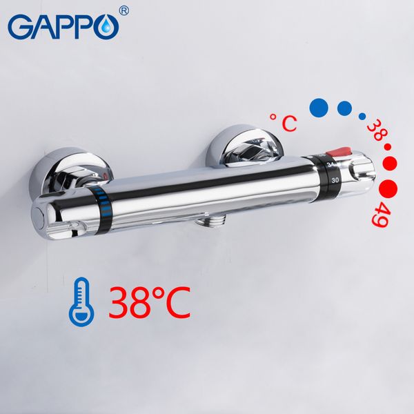 GAPPO mitigeur thermostatique de bain-douche, robinet de fond mural et mélangeur de salle de bains en laiton froid, robinet de baignoire 2011052431
