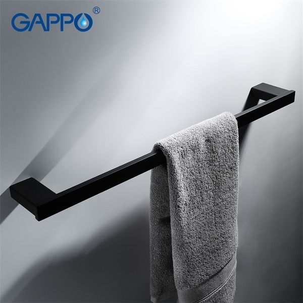 GAPPO Porte-serviettes en acier inoxydable Accessoires de matériel de bain Porte-serviettes de salle de bains Tige de suspension Support mural Porte-serviettes T200915