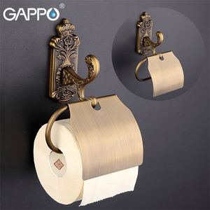 Gappo zink-legering papieren houders bedek roltoiletpapier hanger houders roestvrijstalen deksel toilet badkamer hardware handdoek t200425