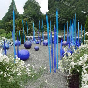 Tuin decoratie vloerlamp murano glazen speer speren luxe staande riet ambachten engineering blauwe hand geblazen sculptuur 24 tot 48 centimeter lang